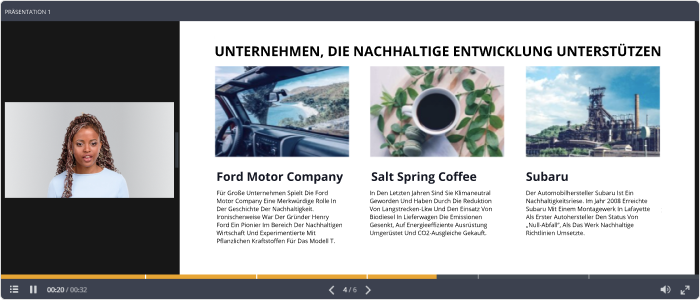 Videolektion keine Seitenleistenlayoutanzeige in iSpring Suite