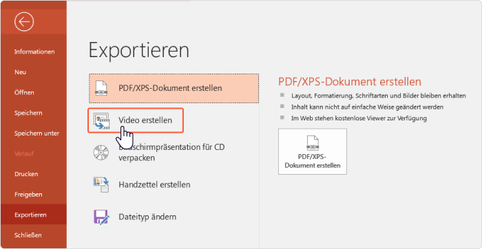 Video in PowerPoint erstellen