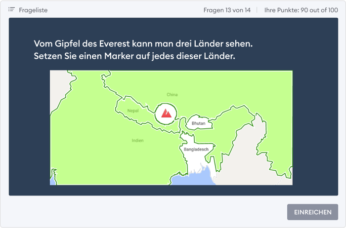 Hotspot Quiz-Vorlage