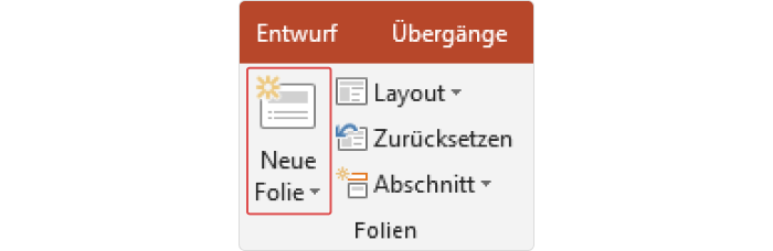 Neue Folie einfügen