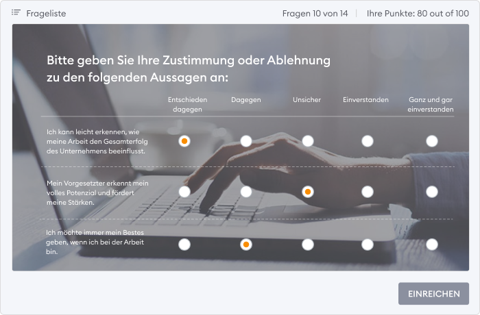 Likert-Skala Fragen in iSpring Suite