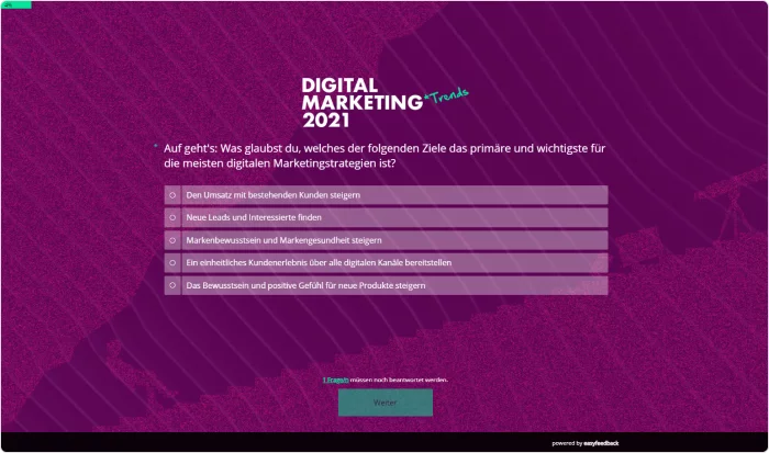 easyfeedback Online-Umfrage-Tool