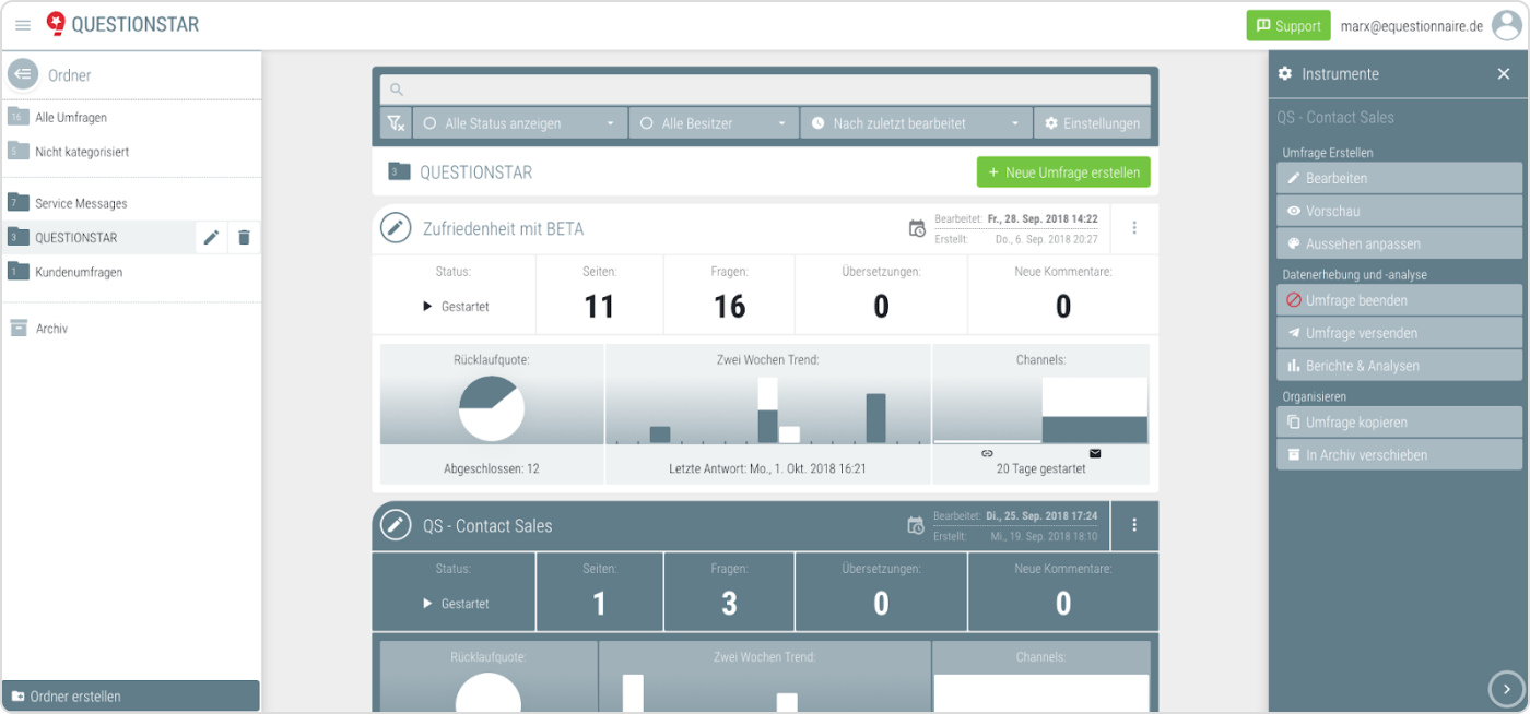 Questionstar Umfrage-Tool