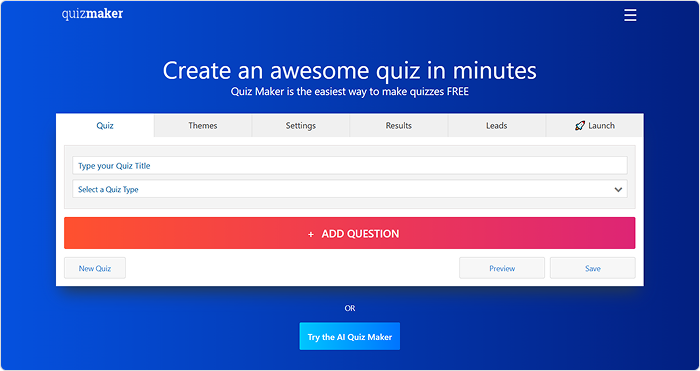 Quiz Maker Quiz mit Quiz Maker erstellen