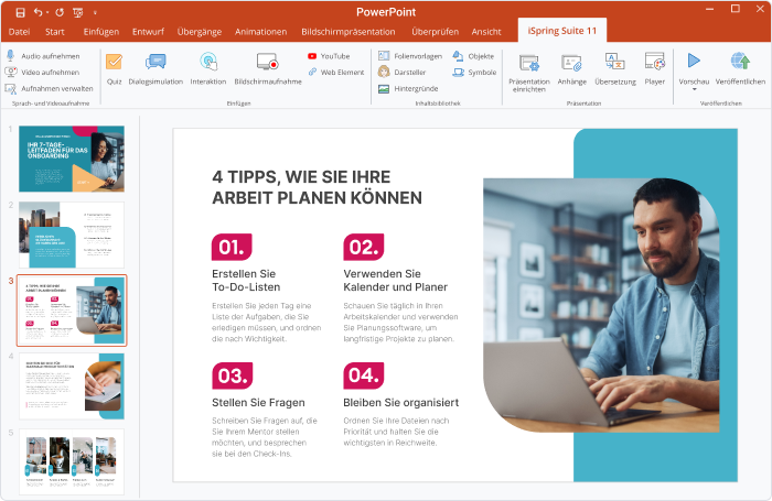 iSpring Suite Online-Kurs mit iSpring Suite erstellen